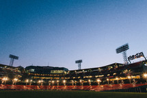 stadium lights in a baseball stadium 