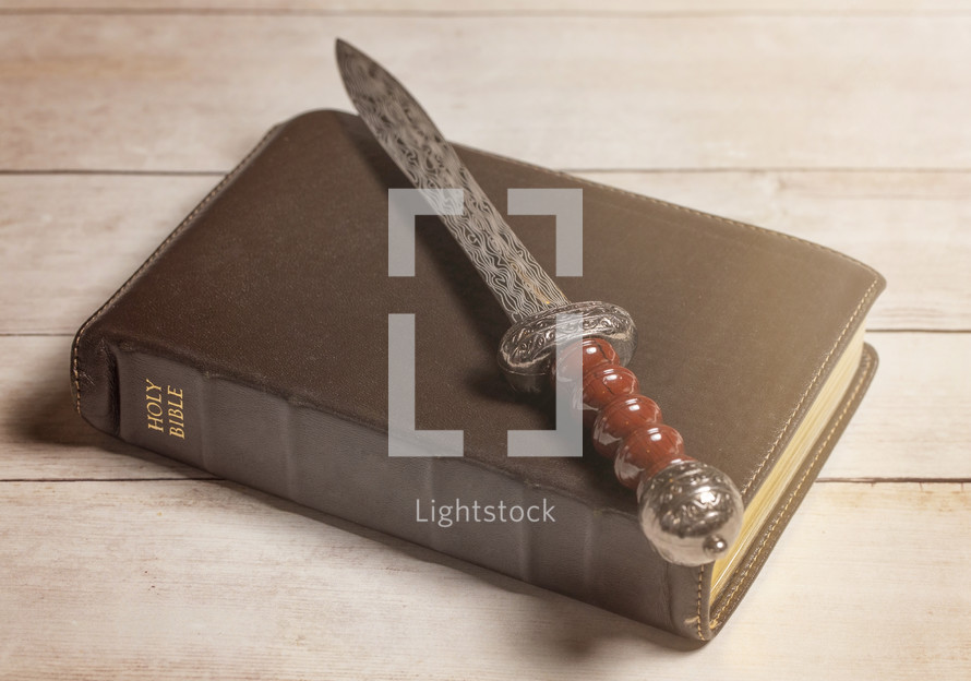 Sword on a Bible 