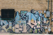 graffiti on a city wall 