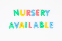 Nursery Available 