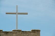 cross topper on a steeple 