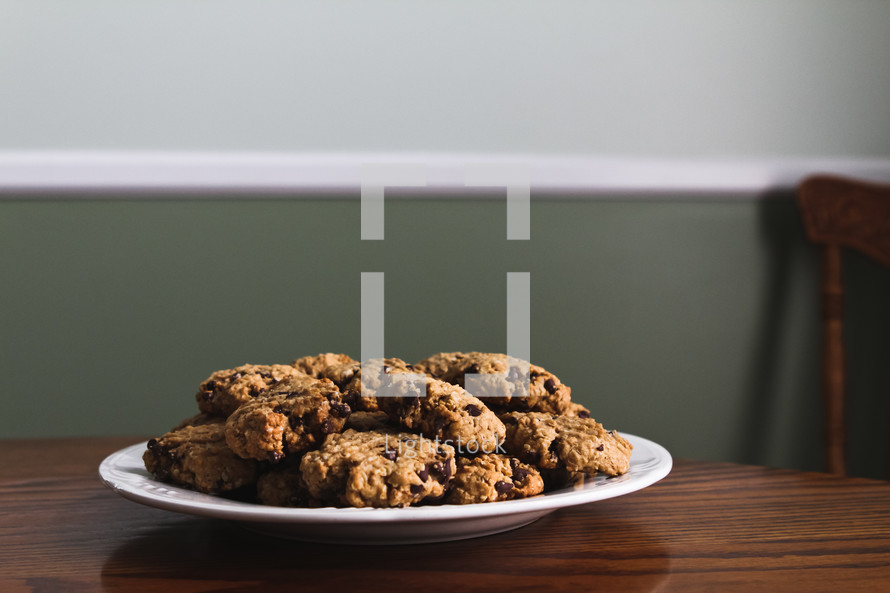 a plate of homemade cookies on a table