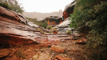 red rock in a canyon 
