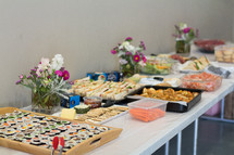 sushi and buffet table 
