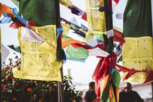 colorful flags and banners in Tibet 