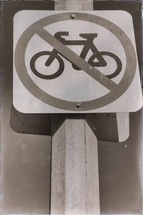 no bikes 