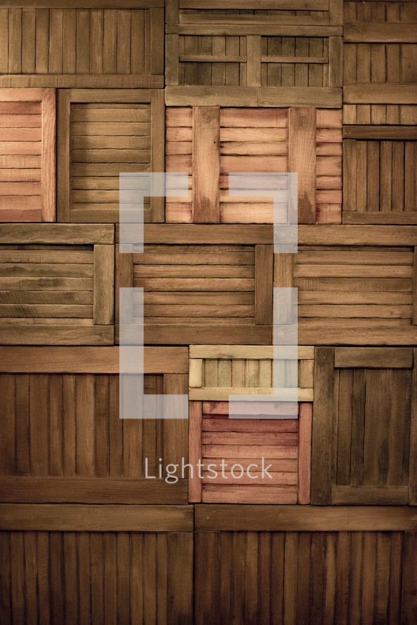 wooden crates background 
