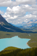 Canadian mountains and lake