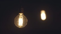 glowing light bulbs 