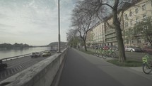 Budapest, Hungary - Walking in The City Street in The Morning Day Time Commuting