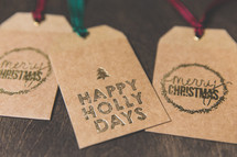 happy holly days gift tag 