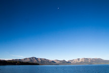 Moon over Lake Tahoe, California
