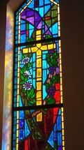 cross stained glass window 
