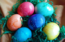 dyed Easter eggs 