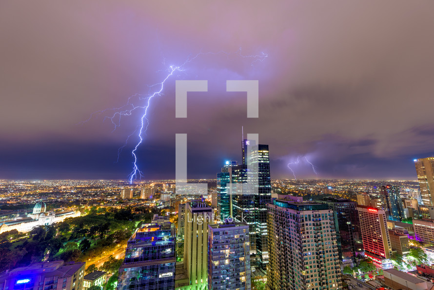 lightning over Melbourne 