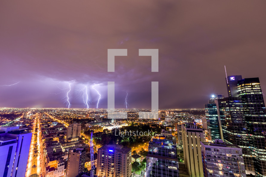 lightning over Melbourne 