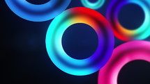 Colorful moving rings