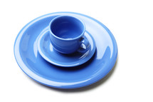 blue cup and saucer 