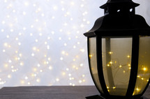 lantern and bokeh lights 