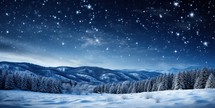  Panoramic Winter Landscape at Night