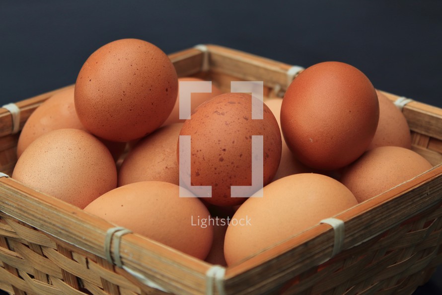 Basket of Eggs - Close Up