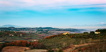 Rural countryside landscape of Tuscany hills