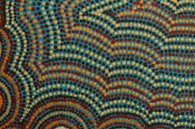 Close up of Aboriginal art from Australia