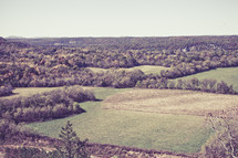 high view of ozark mountain valley
