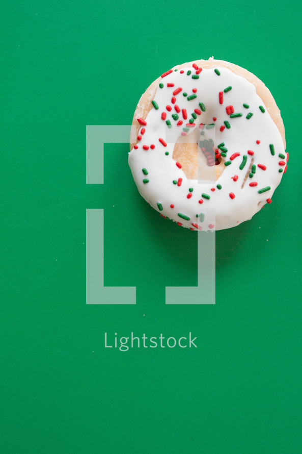 Christmas sprinkle donut 