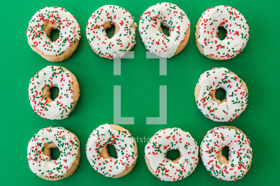 Christmas donuts frame 