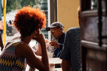 people in a diner in Cuba 
