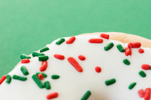 sprinkled Christmas donut 