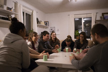 group of teens playing a game 