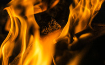 flames from a fire background 