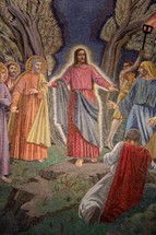 Tapestry of Jesus reappearing to His disciples.