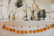 decorated mantle 