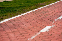 Bicycle walking area, bike path