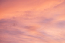 Photograph of a cloudy and colorful sky portraying the beautiful creation of God's heavens, which can be used as a decorative background or wallpaper for church services and bulletins.