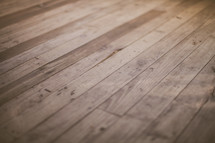 Wooden plank floor.