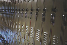 locks on rows of lockers 