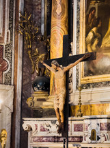 Artistic Crucifix Inside A Church 
