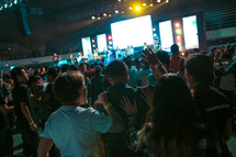 people dancing at a concert 