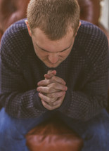 A man praying 