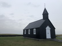 rural black church in Iceland 