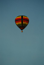 hot air balloon in a blue sky