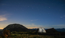 tent under star light