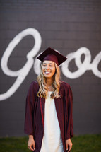 smiling female graduate 