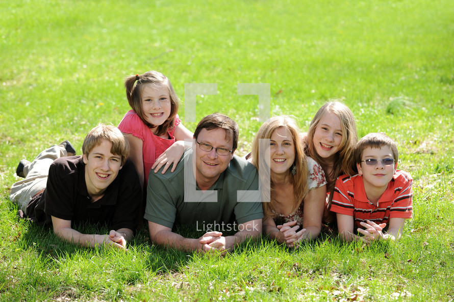 family portrait outdoors 