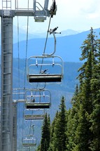 ski lift in summer 