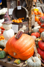 fall pumpkins and merchandise 